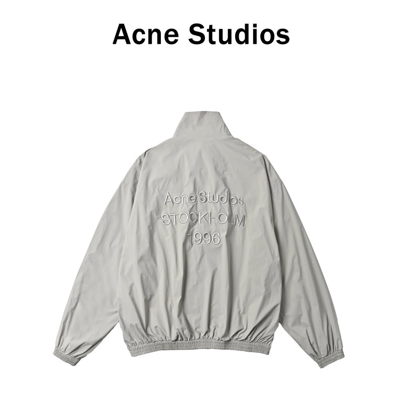 Beige Oversized Windbreaker Jacket view