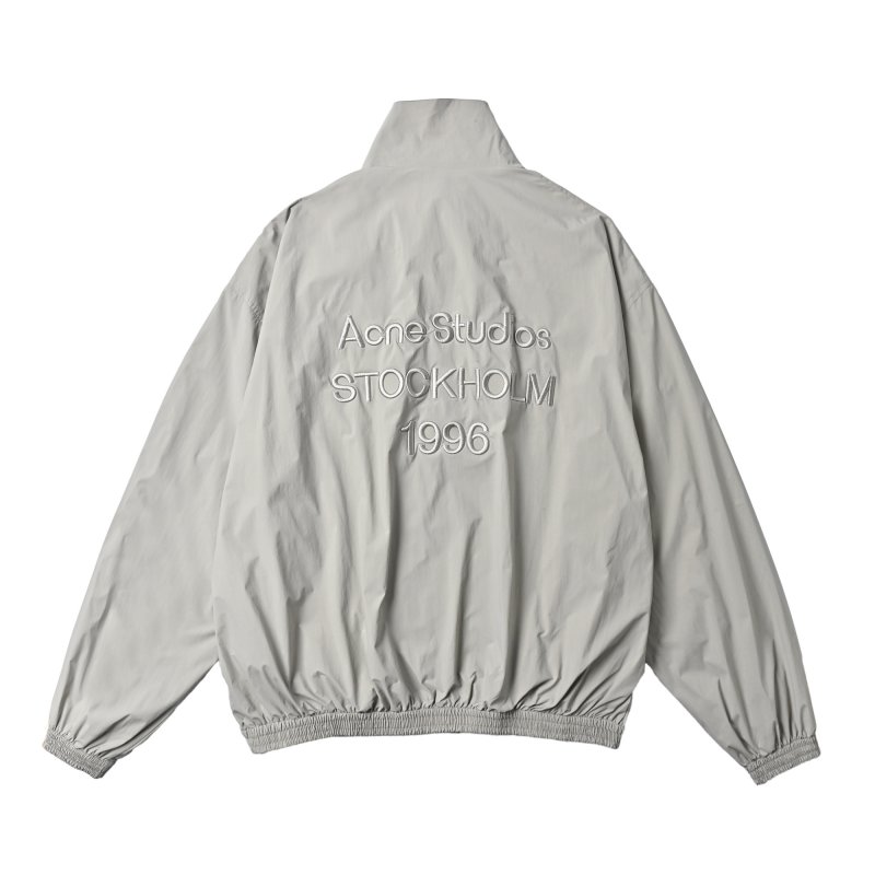Beige Oversized Windbreaker Jacket view