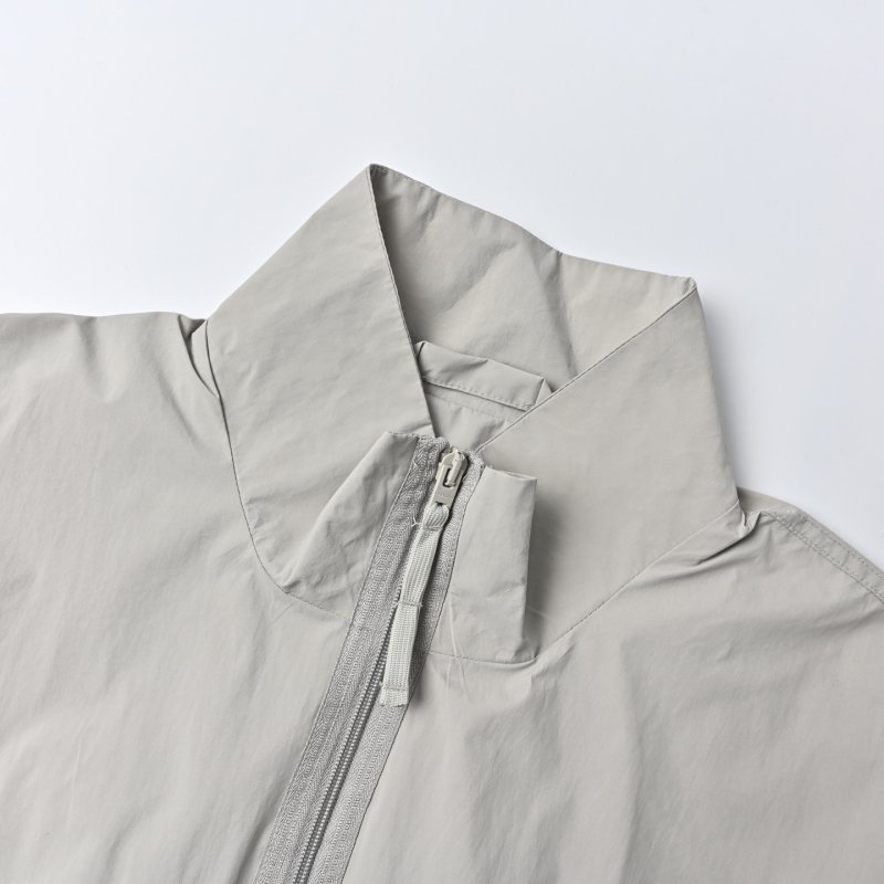Beige Oversized Windbreaker Jacket view