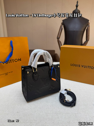 Louis Vuitton OnTheGo Small Black Gold Leather Tote Bag view 2
