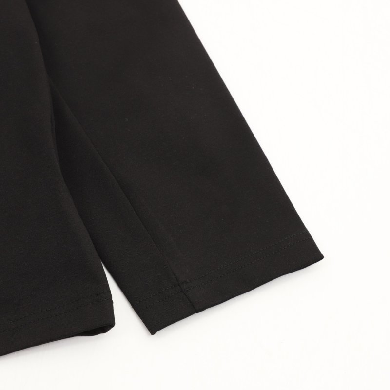 Black Long Sleeve T-Shirt with Embroidered Logo view