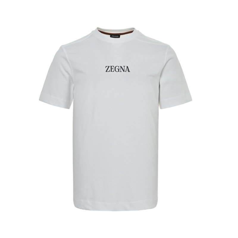 Zegna White Logo Short Sleeve T-Shirt view