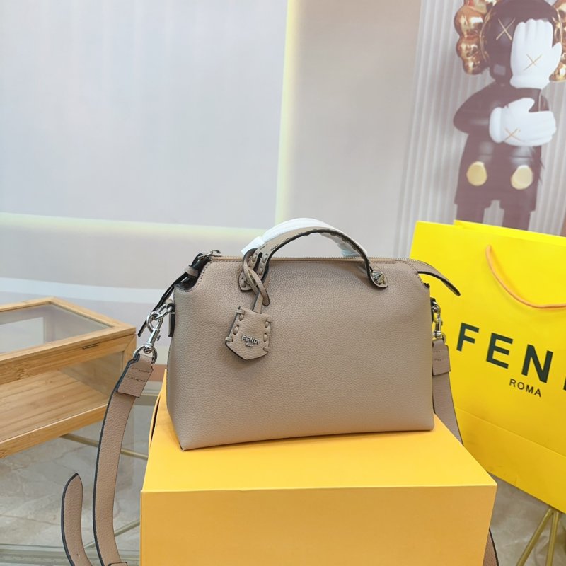 Fendi By The Way Beige Leather Handbag