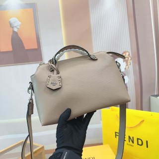 Fendi By The Way Beige Leather Handbag view 3