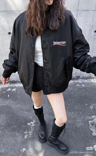 Balenciaga Black Logo Windbreaker Jacket view 5