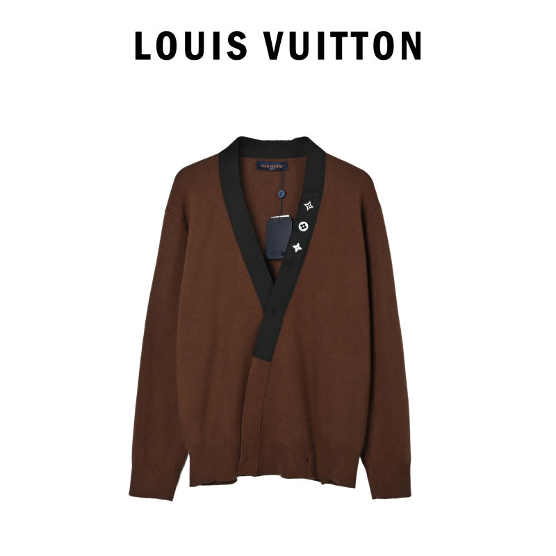 Brown Oversized Knit Cardigan view