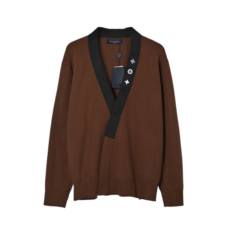 Brown Oversized Knit Cardigan view
