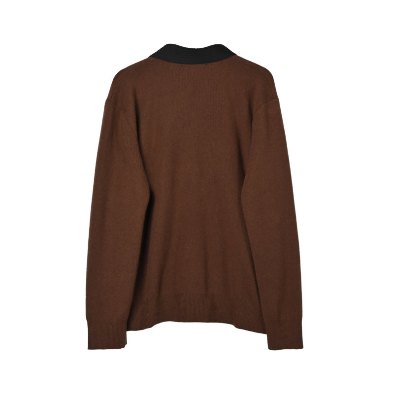 Brown Oversized Knit Cardigan view