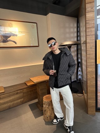 Fendi Monogram Down Jacket Charcoal view 4