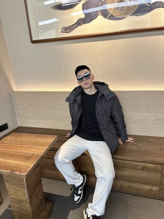 Fendi Monogram Down Jacket Charcoal view 5