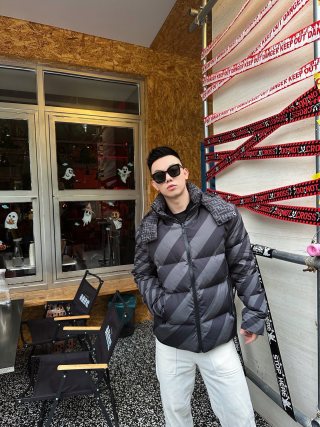 Fendi Monogram Down Jacket Charcoal view 6