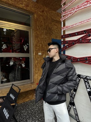 Fendi Monogram Down Jacket Charcoal view 7