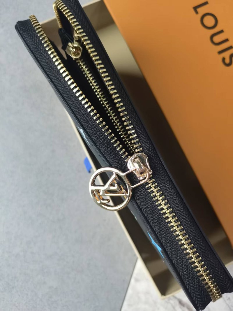 Louis Vuitton Zippy Wallet Black Multicolor Monogram view