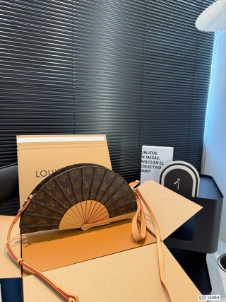 Louis Vuitton Monogram Fan Shoulder Bag Brown
