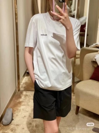 White Minimalist Logo Short Sleeve T-Shirt view 2