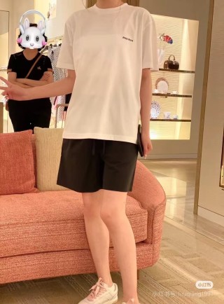 White Minimalist Logo Short Sleeve T-Shirt view 5