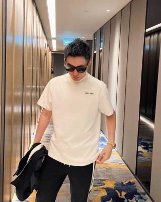 White Minimalist Logo Short Sleeve T-Shirt view 6
