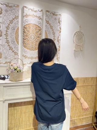Ami Paris Navy Logo T-Shirt view 9