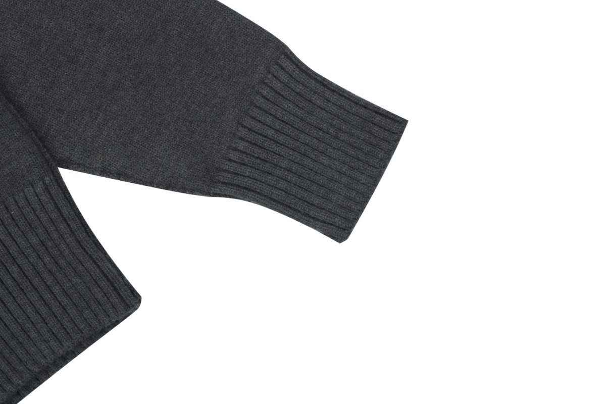 Grey Heart Graphic Knit Cardigan view