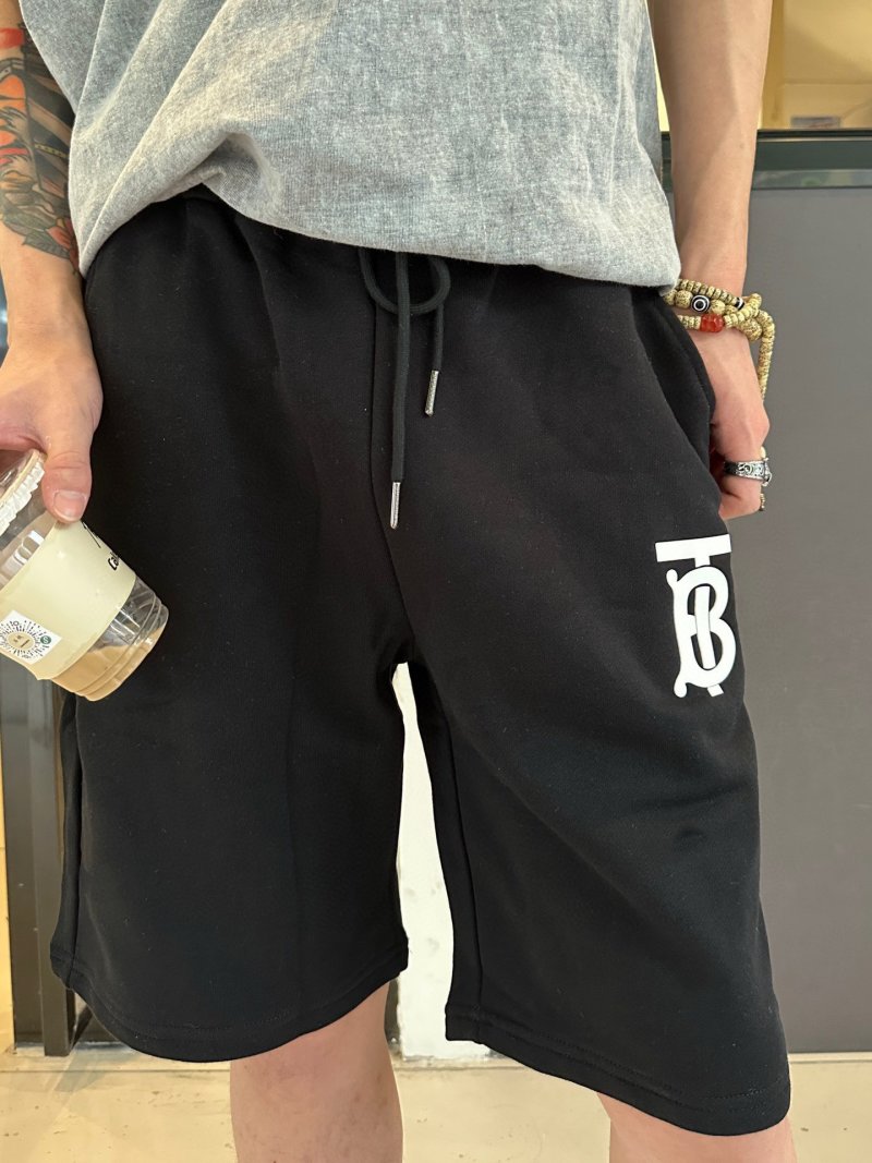 Burberry TB Logo Black Shorts