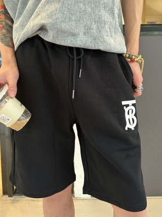 Burberry TB Logo Black Shorts