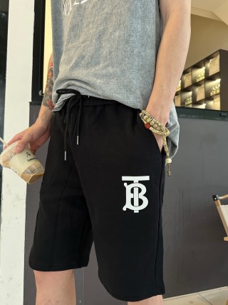 Burberry TB Logo Black Shorts view 3