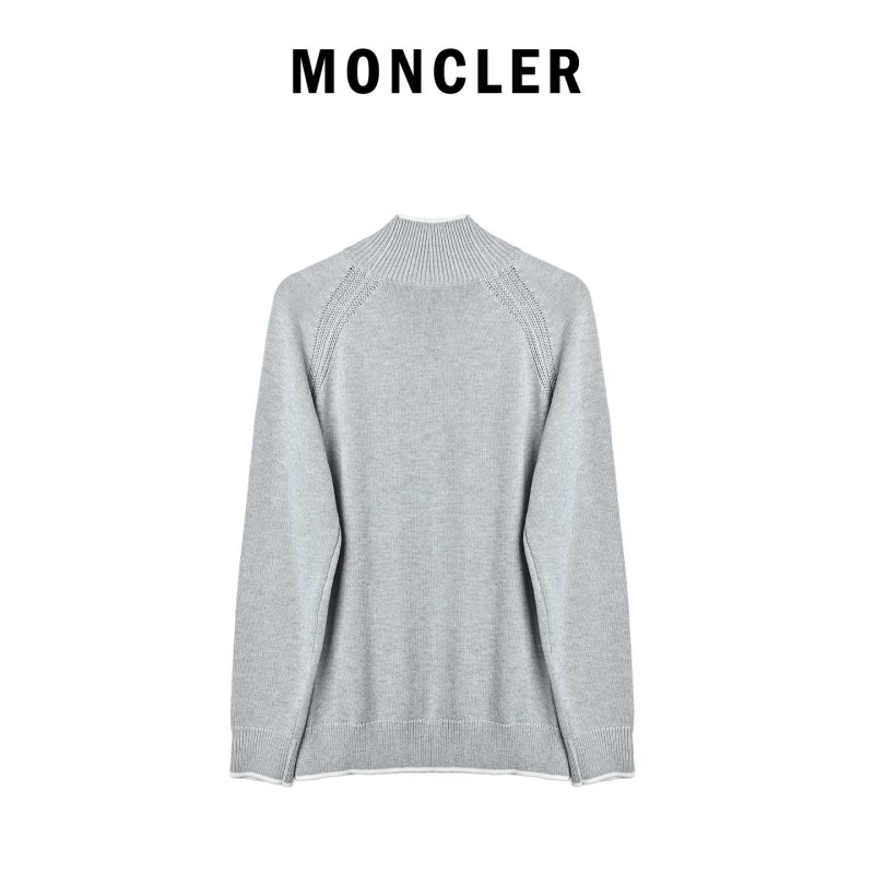 Grey Turtleneck Knit Sweater view