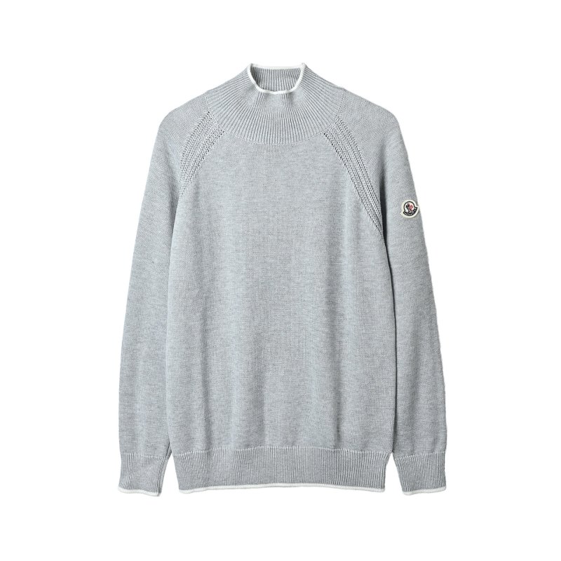 Grey Turtleneck Knit Sweater view