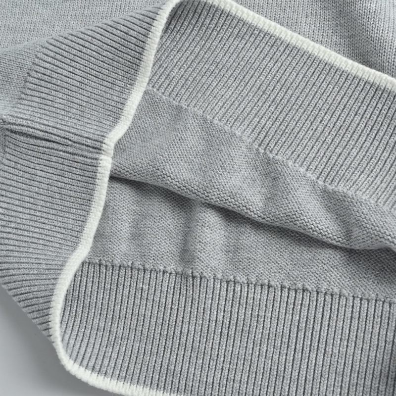 Grey Turtleneck Knit Sweater view