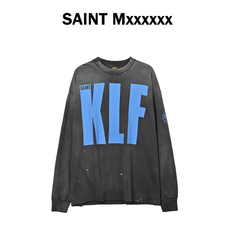 Charcoal Grey Sweatshirt with Blue Graphic Print view