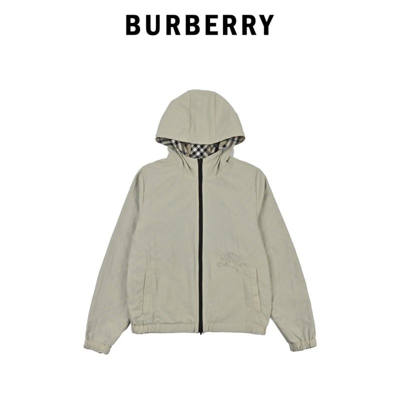 Burberry Check Puffer Jacket Cream & Navy view