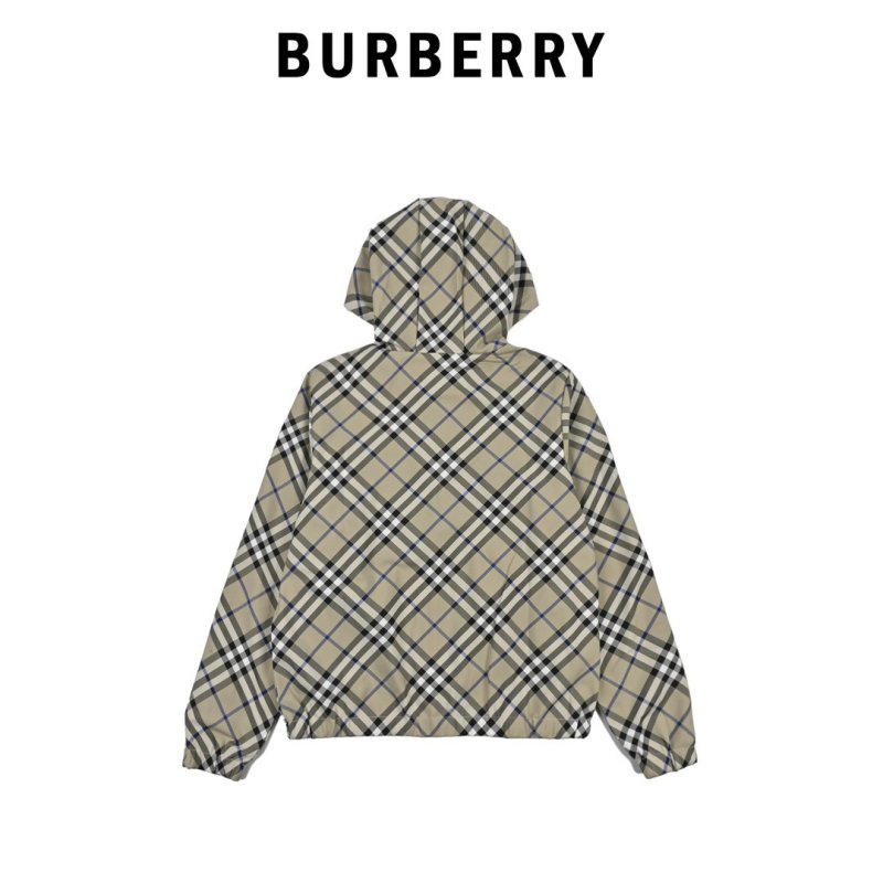 Burberry Check Puffer Jacket Cream & Navy view