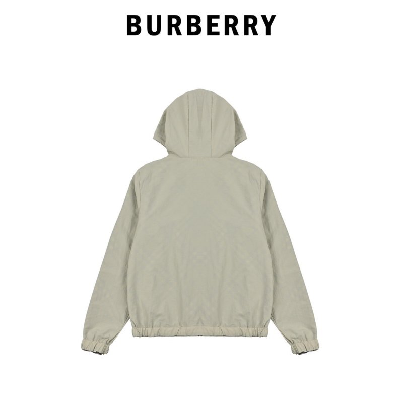 Burberry Check Puffer Jacket Cream & Navy view