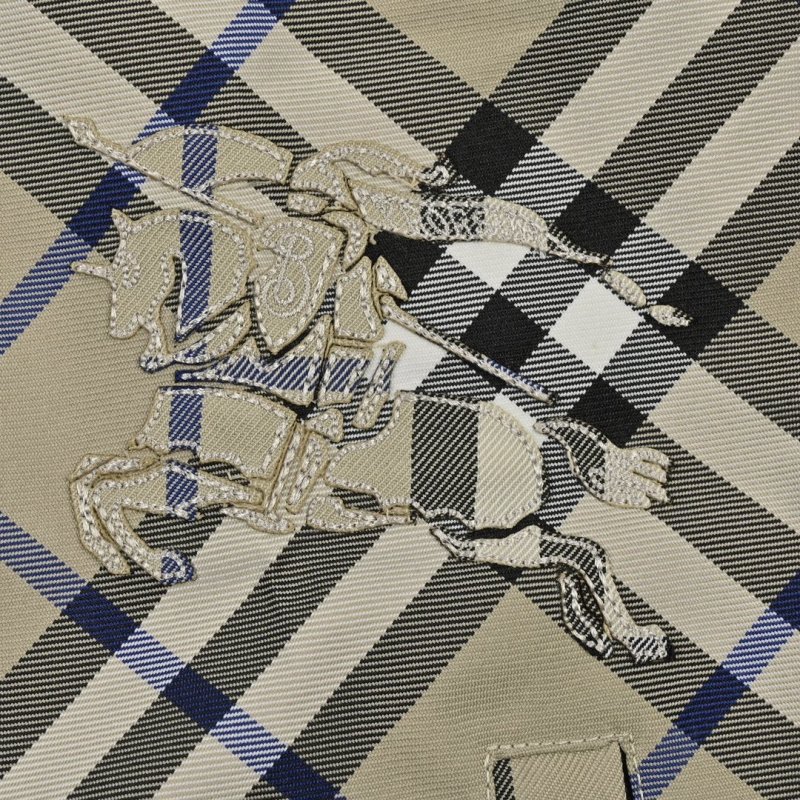 Burberry Check Puffer Jacket Cream & Navy view