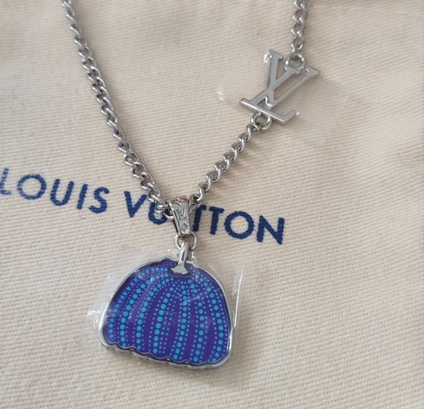 Louis Vuitton x Yayoi Kusama Pumpkin Silver Metal Pendant Necklace view