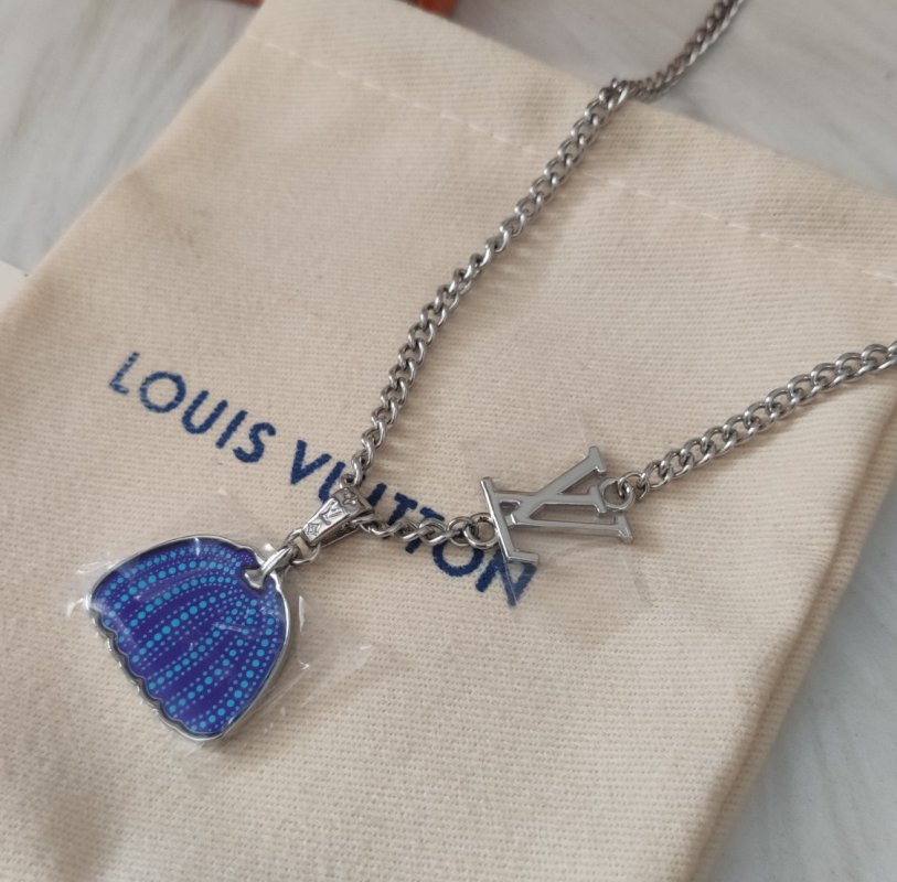 Louis Vuitton x Yayoi Kusama Pumpkin Silver Metal Pendant Necklace view