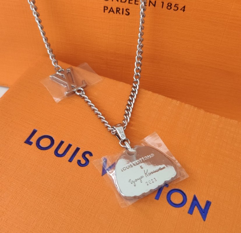 Louis Vuitton x Yayoi Kusama Pumpkin Silver Metal Pendant Necklace view