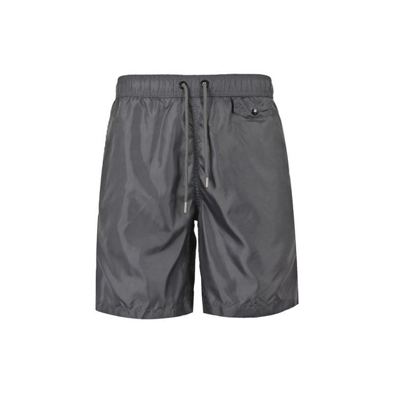 Black Nylon Cargo Shorts with Drawstring view