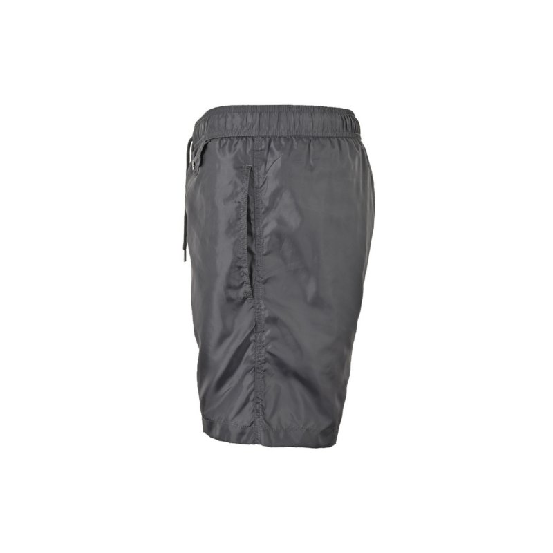 Black Nylon Cargo Shorts with Drawstring view