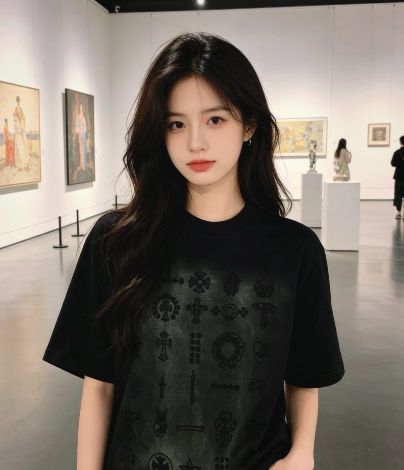 Chrome Hearts Black Cross Print T-Shirt
