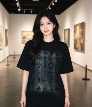 Chrome Hearts Black Cross Print T-Shirt view 3