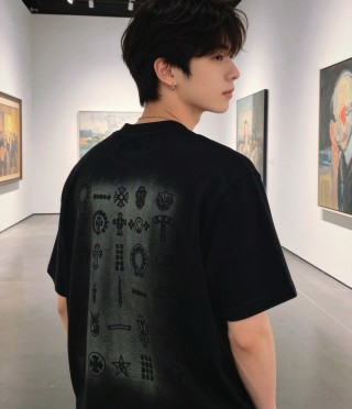 Chrome Hearts Black Cross Print T-Shirt view 5
