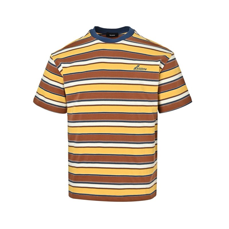 Yellow Striped Short Sleeve T-Shirt view