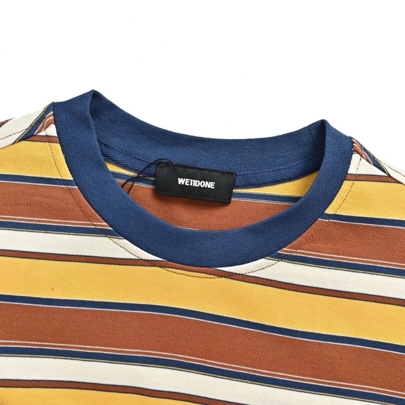 Yellow Striped Short Sleeve T-Shirt view