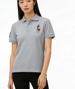 Polo Ralph Lauren Women's Grey Pony Polo Shirt