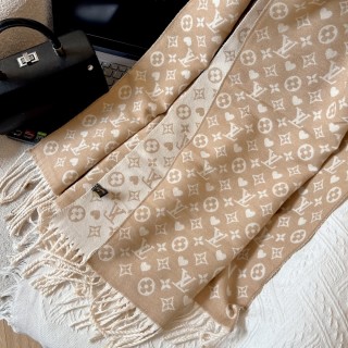 Louis Vuitton Monogram Wool Wrap Scarf - Beige view 3