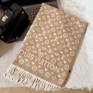 Louis Vuitton Monogram Wool Wrap Scarf - Beige view 4