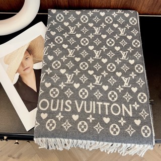 Louis Vuitton Monogram Wool Wrap Scarf - Beige view 6