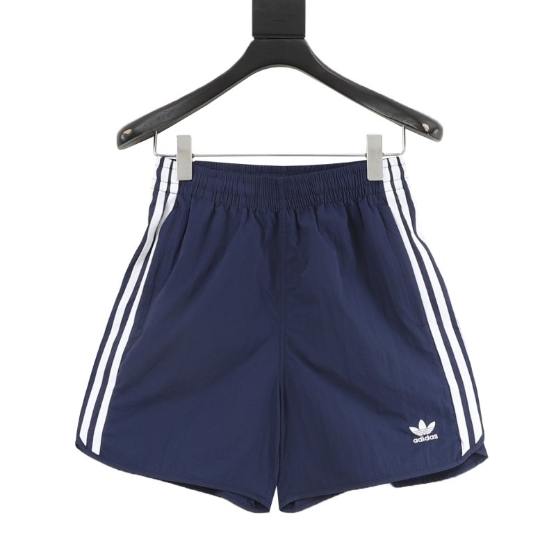 Adidas 3-Stripe Navy Athletic Shorts view