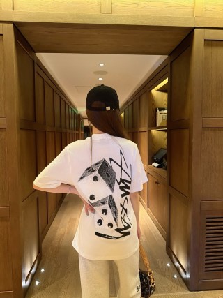 Oversized Graphic Print Short Sleeve T-Shirt - Lavender view 3